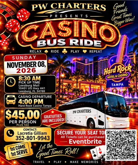 PW Charters Presents Hard Rock Casino Tampa
