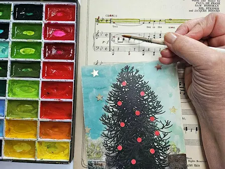 Watercolours for Wellness: HOLIDAY VINTAGE PHOTO PAINTING