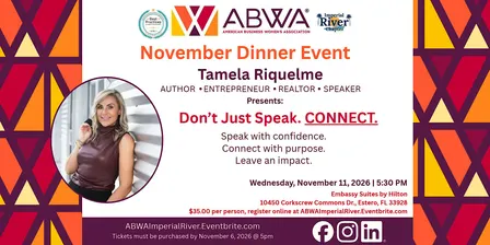 ABWA Imperial River November 11 Dinner Event