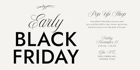 Early Black Friday Pop Up Shop!