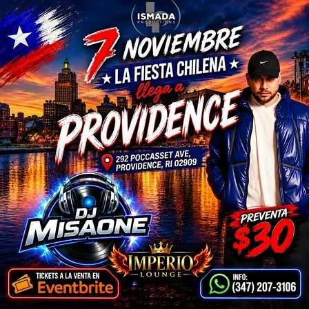 ¡La Fiesta Chilena Llega a Providence! | DJ Misaone + Pipeño – Nov 7