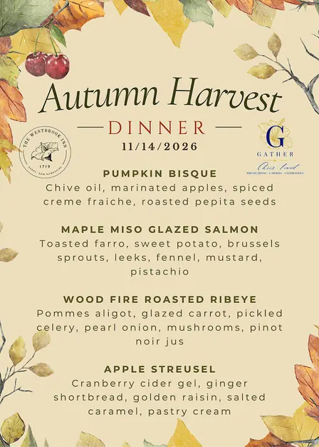 A Taste of New England: An Autumn Dinner with Chris Viaud