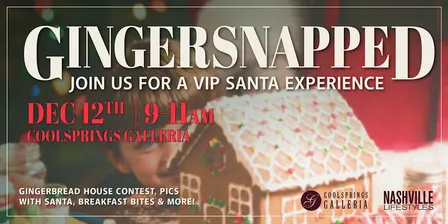 GingerSnapped: Photos with Santa + Gingerbread House Contest