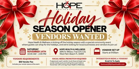 Hope Health & Wellness Season Opener - VENDORS WANTED