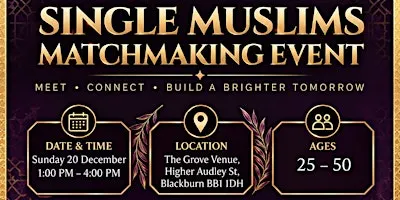 IMC Muslim Matchmaking Event Blackburn