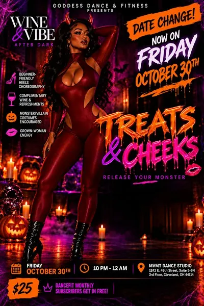 Treats & Cheeks: Wine & Vibe After Dark Halloween Edition