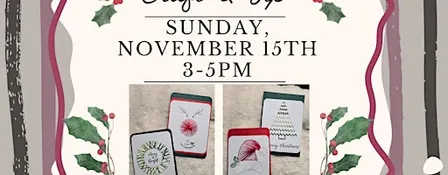 Craft & Sip- Embroidered Holiday Cards
