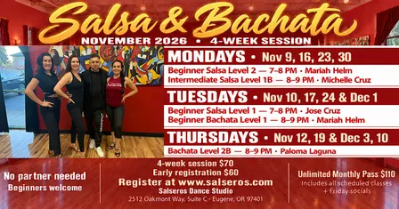New Salsa & Bachata Dance Classes - November 2026