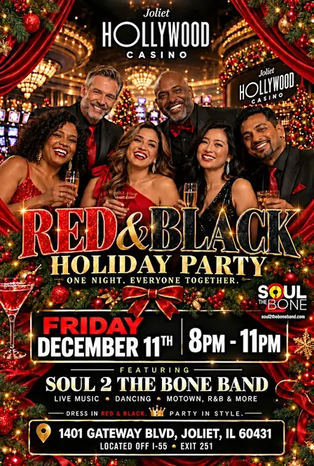 Soulful Holiday Red & Black Party Featuring the Soul 2 The Bone Band