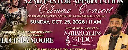 52nd Pastoral Anniversary Concert featuring Lucinda Moore