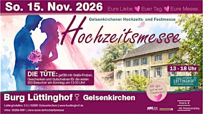 Hochzeitsmesse - Festliche Burg Lüttinghof Gelsenkirchen 2026