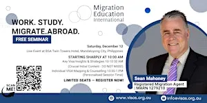 DEC 12  FREE Seminar: Work. Study. Migrate. Abroad.
