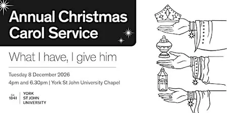 York St John University Christmas Carol Service 2026