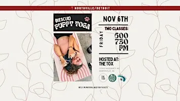Rescue Puppy Pilates at The Tox - Northville (6:00PM)