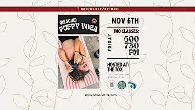 Rescue Puppy Pilates at The Tox - Northville (6:00PM)