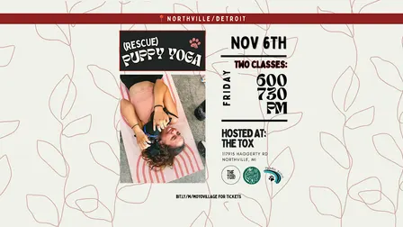 Rescue Puppy Pilates at The Tox - Northville (7:30PM)