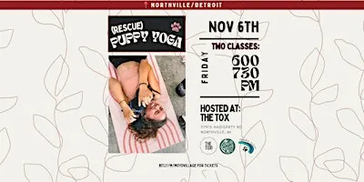 Rescue Puppy Pilates at The Tox - Northville (7:30PM)