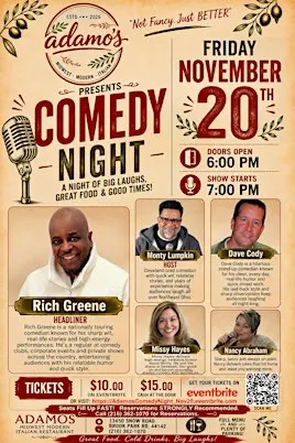 Comedy Night at Adamo's with Headliner Rich Greene