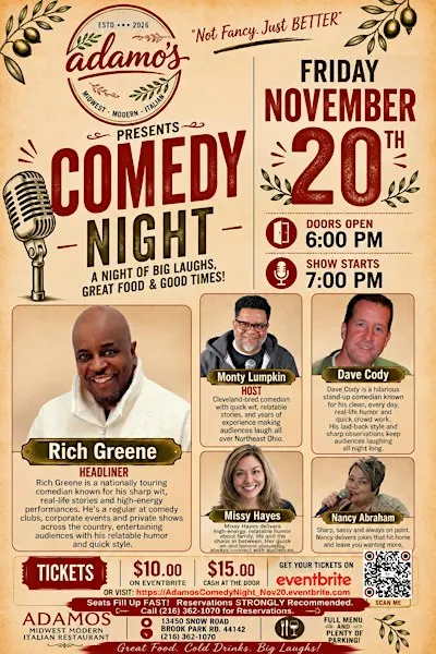 Comedy Night at Adamo's with Headliner Rich Greene