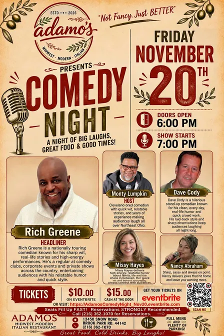 Comedy Night at Adamo's with Headliner Rich Greene