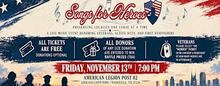 Songs For Heroes 2026 | Nashville, TN