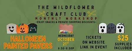 Halloween Painted Pavers with The Wildflower Craft Club