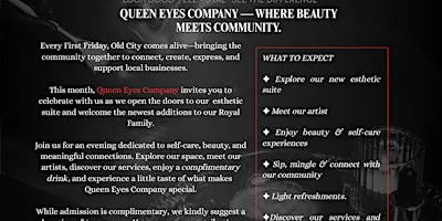 Queen Eyes Company: First Friday Esthetic Suite Celebration