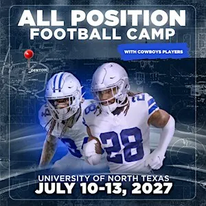 All-Position Football Camp Ft. Members of the Dallas Cowboys - Texas