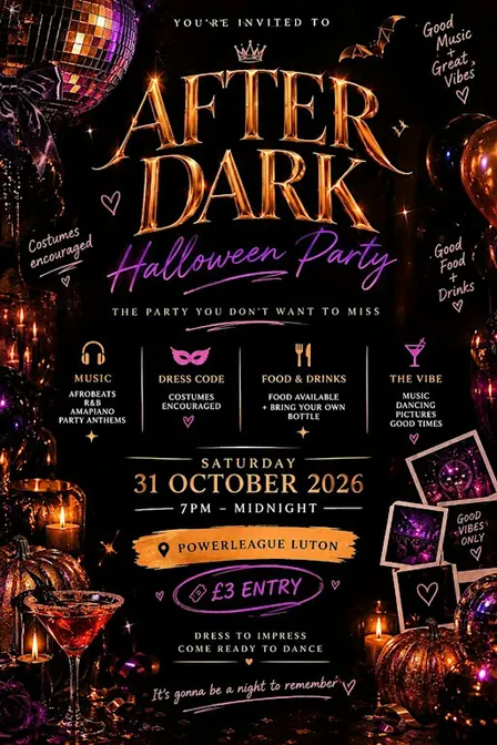 After dark Halloween party