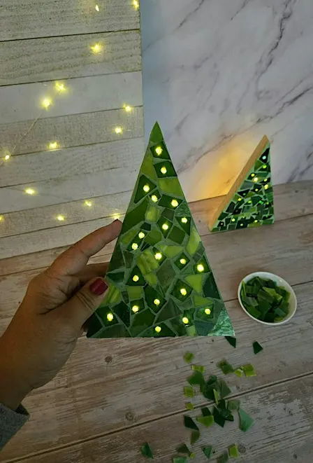 Make a Light Up Mosaic Tree