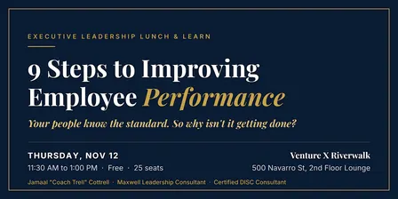 Lunch & Learn: 9 Steps to Improving Employee Performance