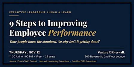 Lunch & Learn: 9 Steps to Improving Employee Performance