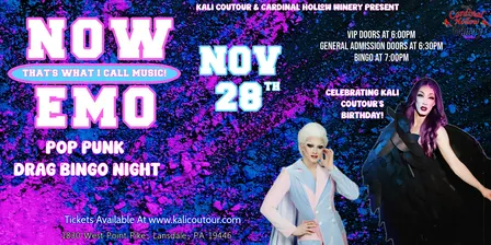 NOW THAT'S WHAT I CALL MUSIC! EMO Pop Punk Drag Bingo Night