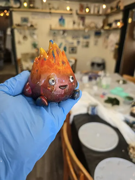 Howl's moving castle party!  Make Calcifer with resin - Bloomin Cottage!