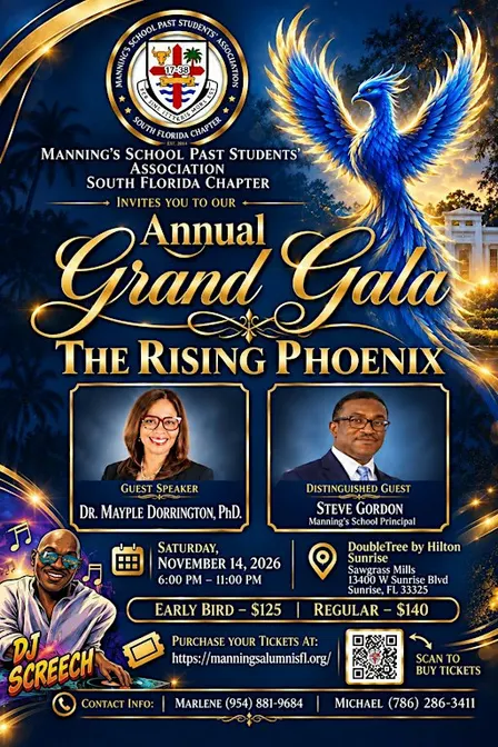 MANNING'S  SCHOOL PAST STUDENTS' ASSOC., S .FL CHAPTER  -   GALA 2026