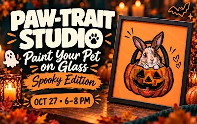 Paw-Trait Studio: Paint Your Pet on Glass, Spooky Edition
