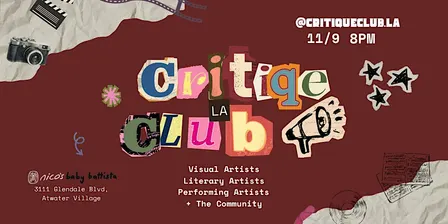 Critique Club | A Space for Artists & Creatives @ nico's