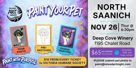 "Paint Your Pet" is coming to Deep Cove Winery!