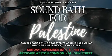 Sound Bath For Palestine |  Donation Based Sound Healing Fundraiser