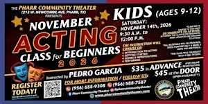 November Acting Class for Beginners (2026) - KIDS