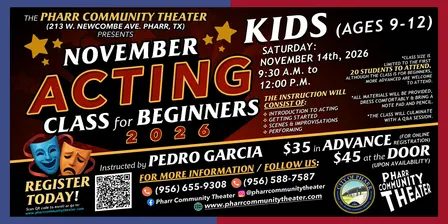 November Acting Class for Beginners (2026) - KIDS