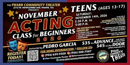 November Acting Class for Beginners (2026) - TEENS