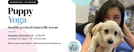 Puppy Yoga in Gainesville Benefitting a Local Rescue — 12:00 PM Session
