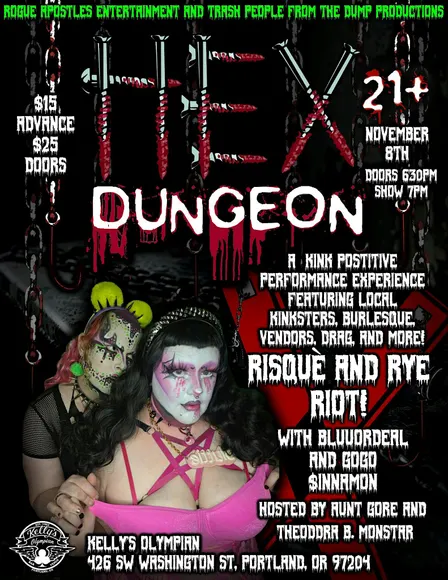 HEX Dungeon: A Kink Positive Performance Experience at Kelly's Olympian