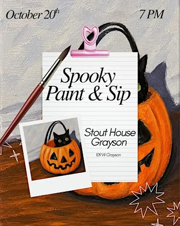 Spooky Paint & Sip- Oct 21st Stout House Grayson