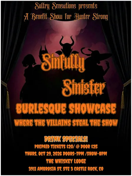 Sinfully Sinister: A Villainous Burlesque Showcase and Benefit