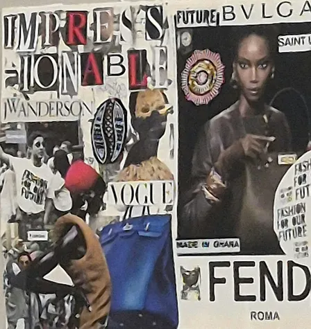 Storyteller's Canvas" Mixed Media Collage