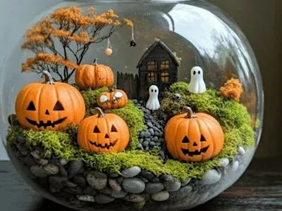 Create your Halloween Terrarium in nature , in the park :)
