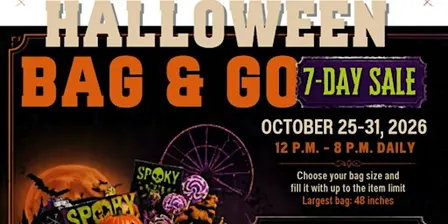 Annual HALLOWEEN BAG AND GO 7-DAY SALE EVENT