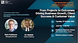 PMI Melbourne Chapter October Monthly Hybrid Event